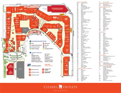 map of citadel outlets