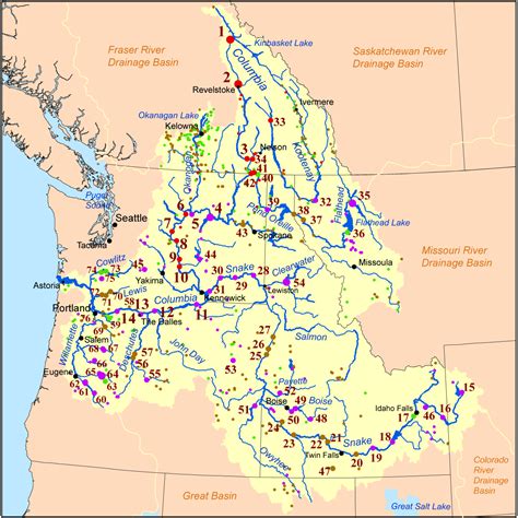 map of columbia river