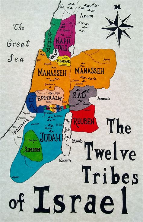 map of israel 12 tribes