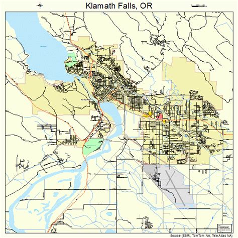 map of klamath falls oregon