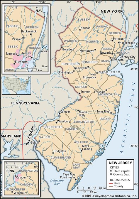 map of new jersey counties