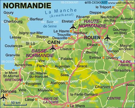 map of normandy france