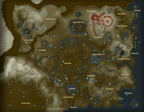 mapa zelda breath of the wild