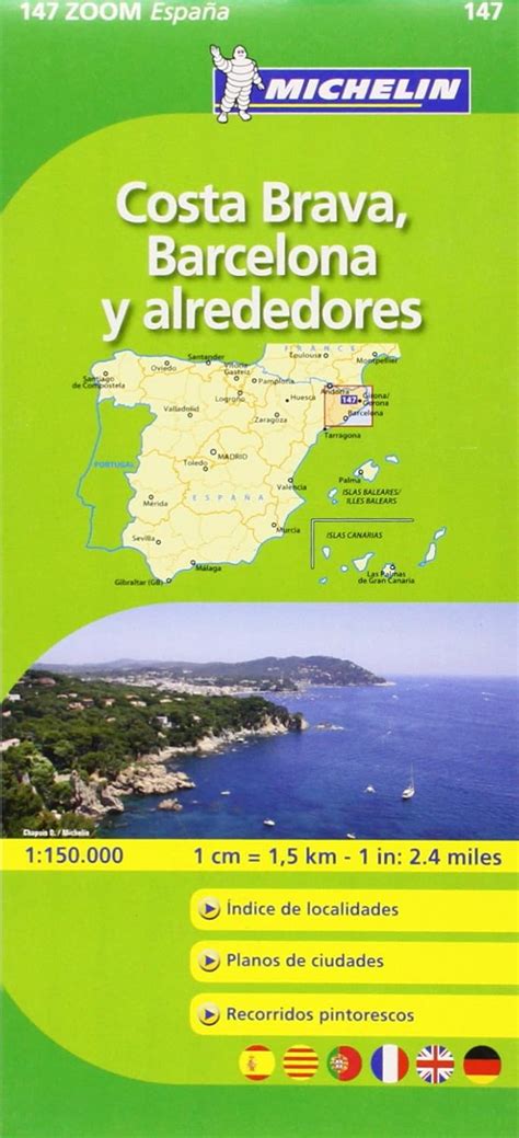 mapa zoom barcelona y alrededores costa brava mapas zoom michelin Doc