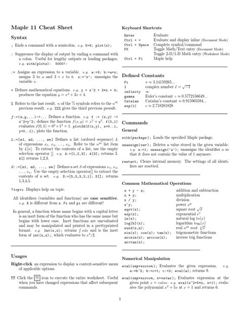 maple 11 reference manual Reader