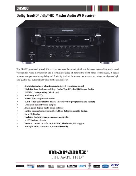 marantz sr5003 manual pdf PDF