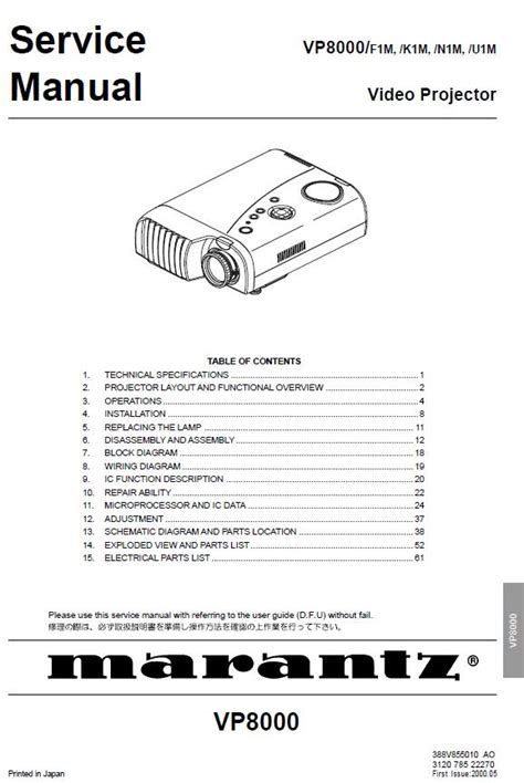 marantz vp 8000 projectors owners manual Reader