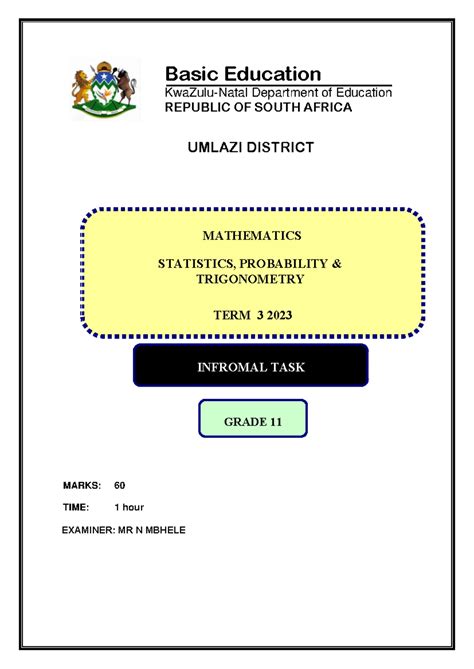march maths common paper for grade 11 Doc