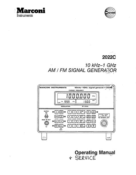 marconi 2022c service user guide Reader