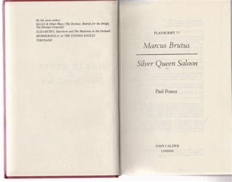 marcus brutus silver queen saloon playscript 77 Doc