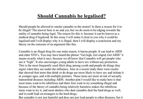 marijuana should be legalized essay Epub