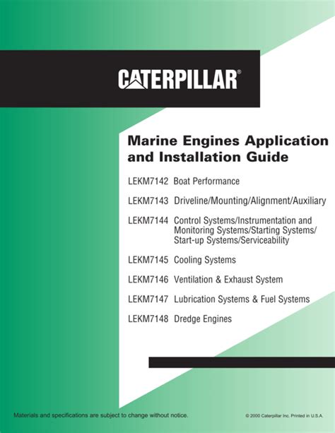 marine engines application and installation guide Doc