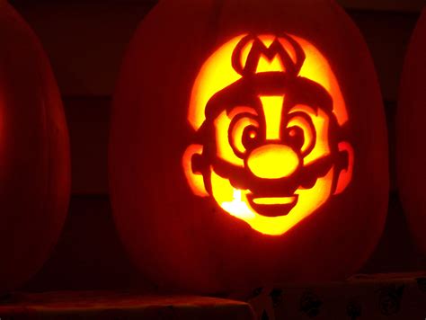 mario pumpkin carving