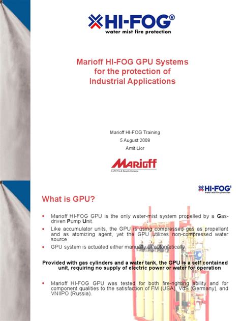 marioff gpu installation manual pdf PDF