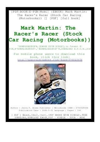 mark martin the racers racer stock car racing motorbooks Epub