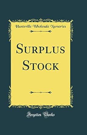 market federal surplus classic reprint Kindle Editon