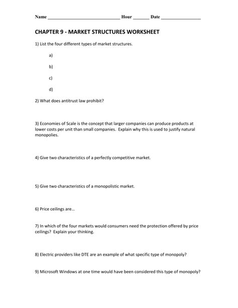 market structures chapter 7 answer Reader