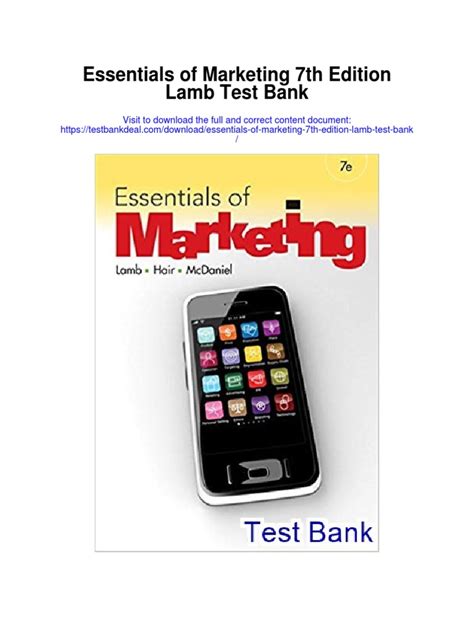 marketing 7th edition lamb test bank PDF