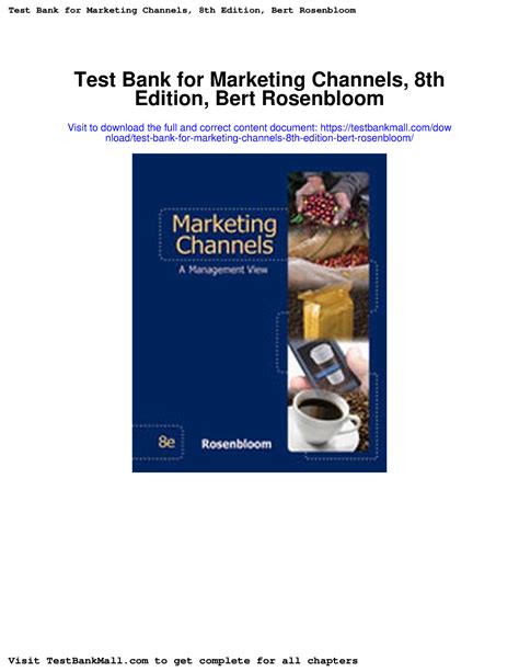 marketing channels rosenbloom 8th edition test bank Epub