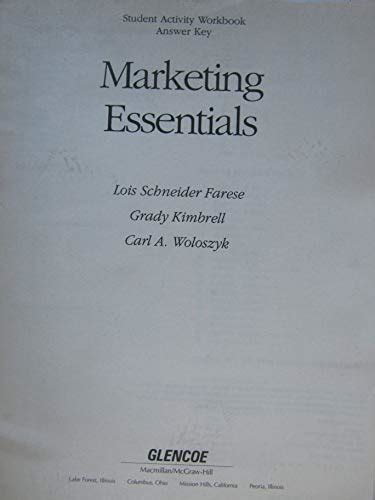 marketing essentials student activity workbook answer key Kindle Editon