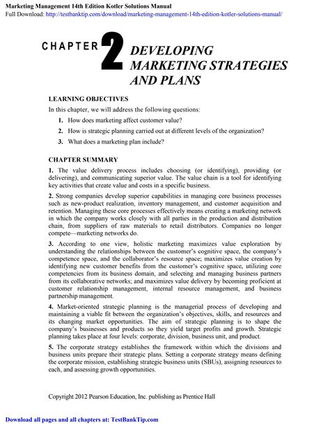 marketing management by philip kotler 14th edition mcqs free Doc