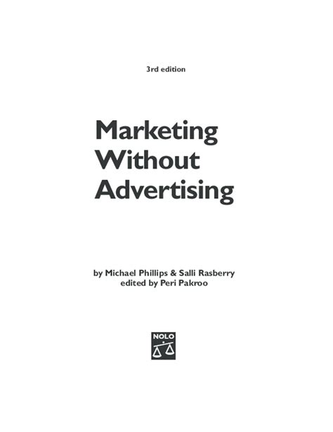marketing without advertising 2nd ed Kindle Editon