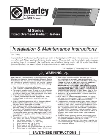 marley engineering cwh1101ds heaters owners manual Kindle Editon