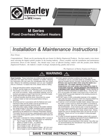 marley engineering rcc9008c heaters owners manual Reader