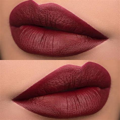 maroon lipstick