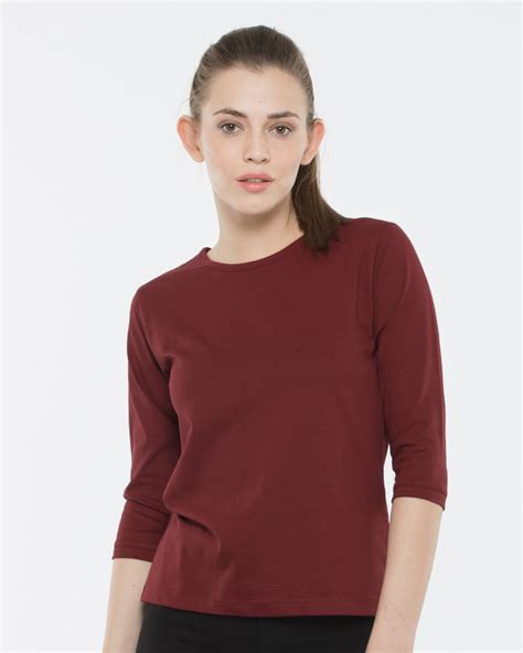 maroon t shirt for ladies