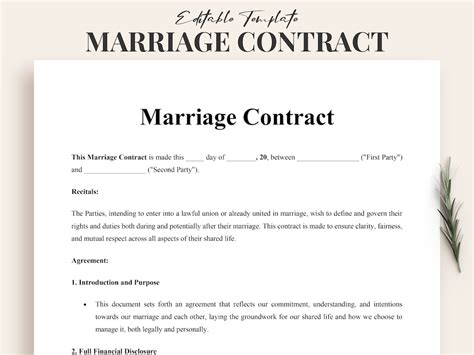 marriage agreements document for couples Epub
