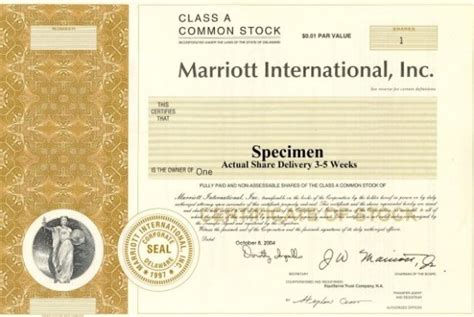 marriott international stock