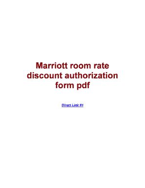 marriott room rate discount authorization form Ebook Kindle Editon