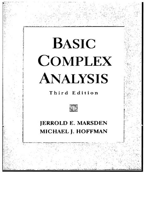 marsden complex analysis pdf PDF