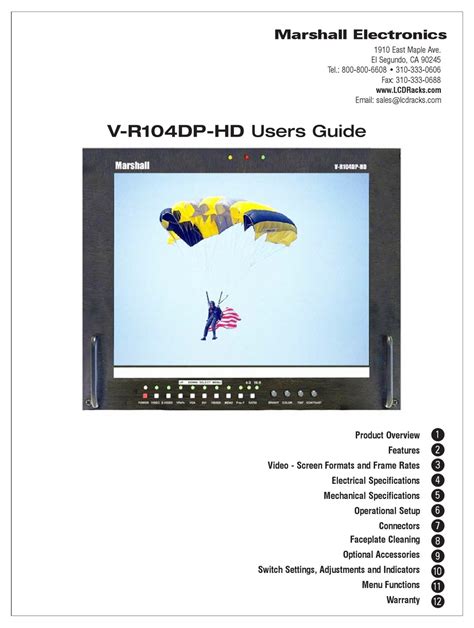 marshall electronics v r104dp vga monitors owners manual Kindle Editon