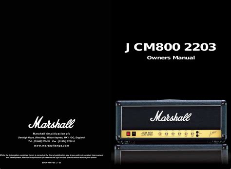 marshall jcm800 user guide Epub