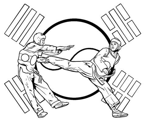 martial arts coloring book Kindle Editon