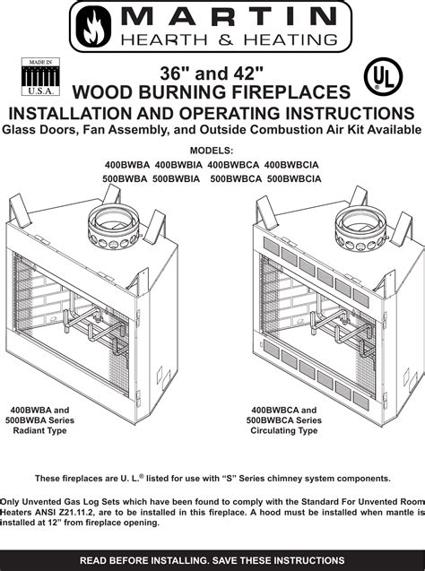 martin fireplaces user manual Kindle Editon