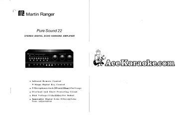 martin ranger pure sound 22 user guide Doc