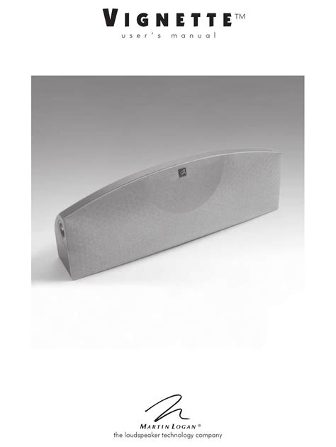 martinlogan vignette speakers owners manual Doc