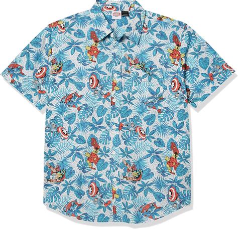 marvel button up shirt