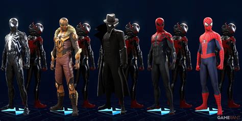 marvel spider man 2 all suits