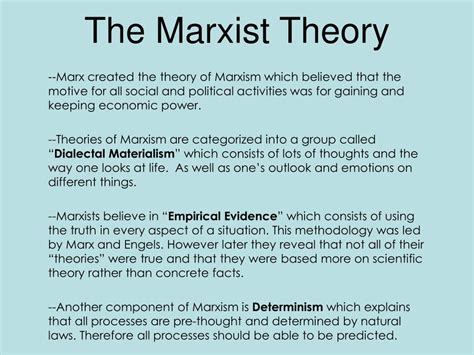 marxs theory of scientific knowledge Doc