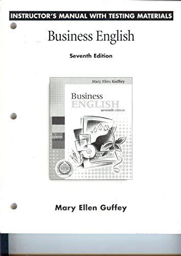 mary ellen guffey business english answer key pdf PDF