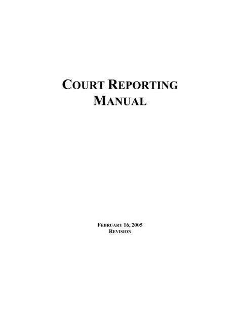 maryland court reporting manual Reader