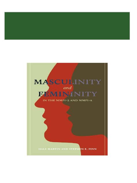 masculinity and femininity in the mmpi 2 and mmpi a Kindle Editon