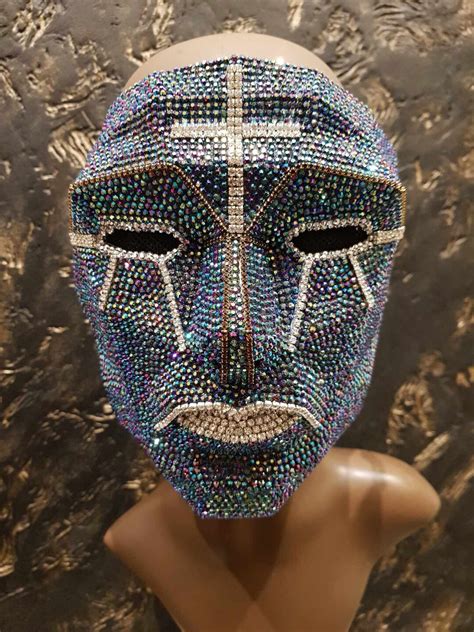 mask with crystals