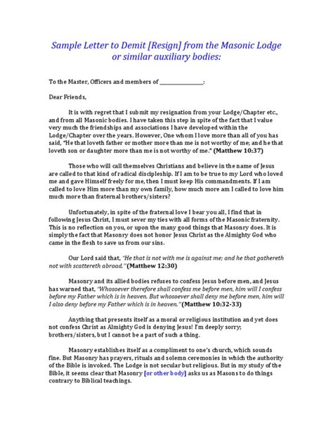 masonic demit letter template PDF Reader