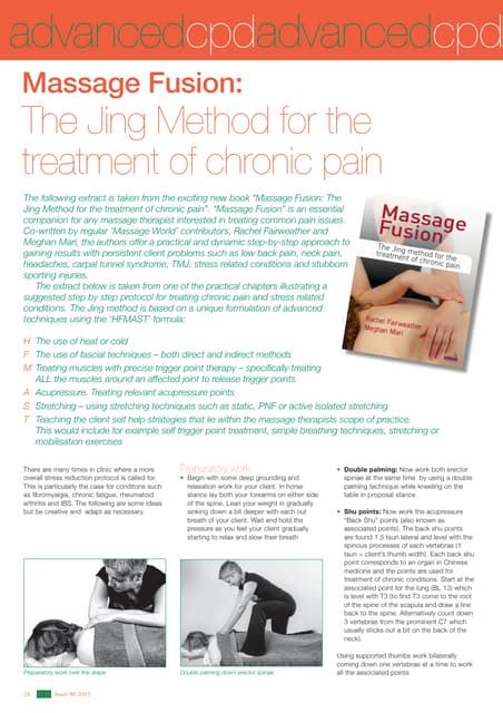 massage fusion the jing method for the treatment of chronic pain Doc