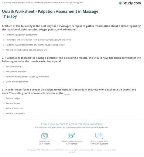 massage therapy palpation assessment PDF